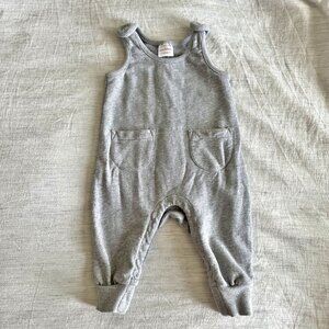 Hanna Andersson Baby French Terry Overalls Heather Grey